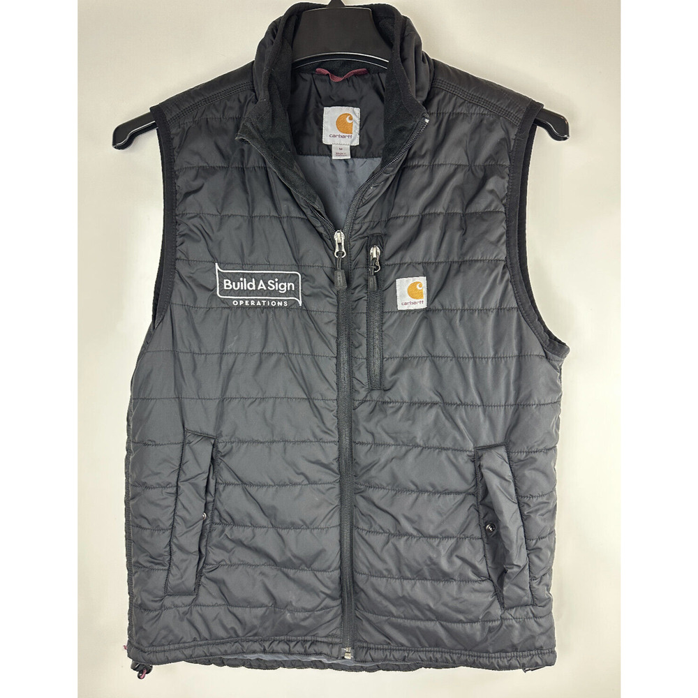 Carhartt Men's Rain Defender Insulated Vest Relaxed Fit Blk Medium *Company Logo - Picture 11 of 12